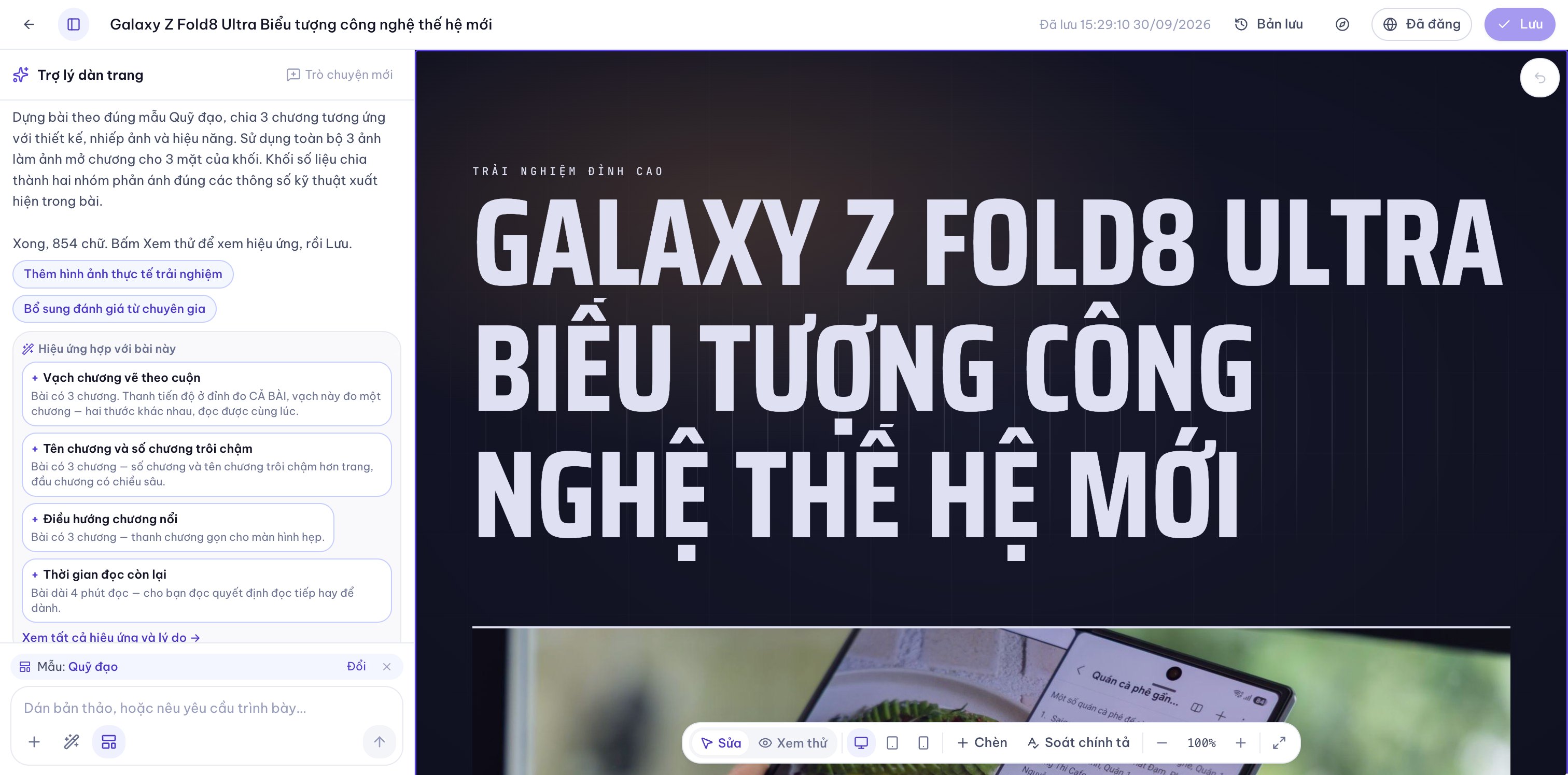 NetStory: trợ lý dàn trang AI bên cạnh bản e-magazine đang dựng